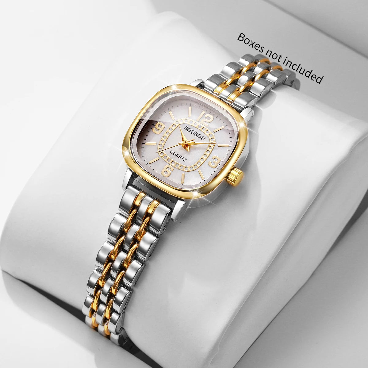 Reloj Cuadrado Bicolor
