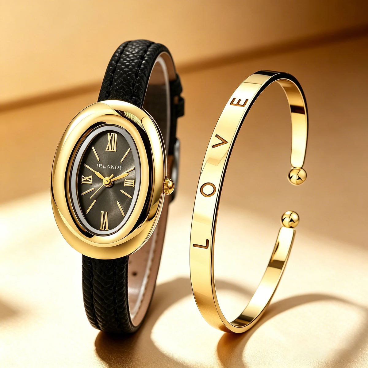 Set de Reloj Ovalado y Brazalete