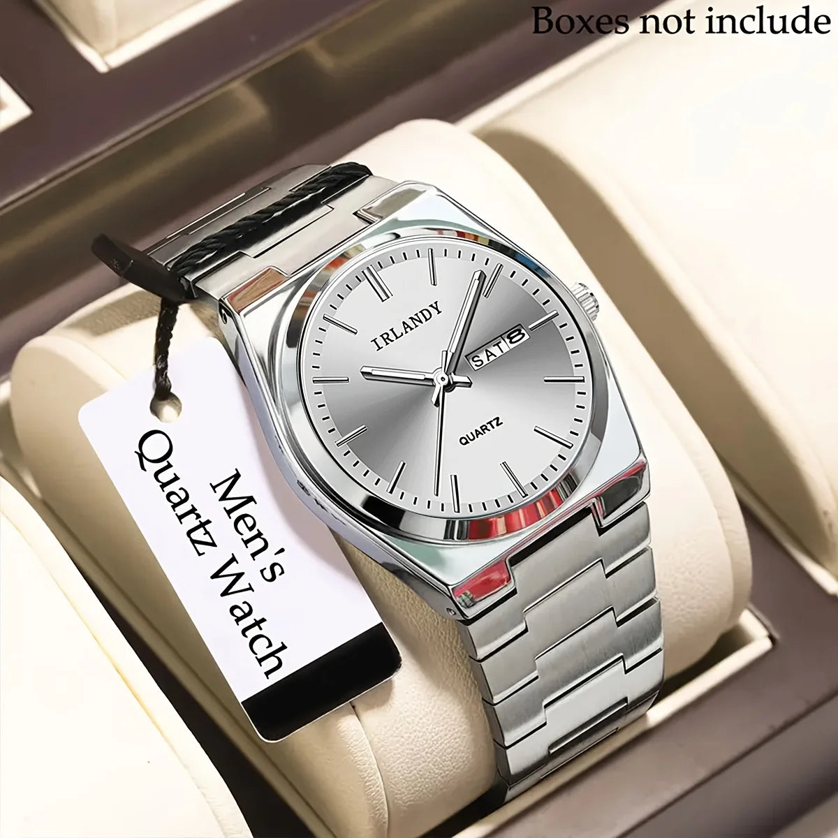 Reloj Plateado Esfera Blanca