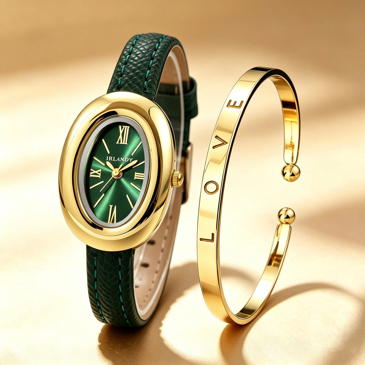 Set de Reloj Ovalado y Brazalete